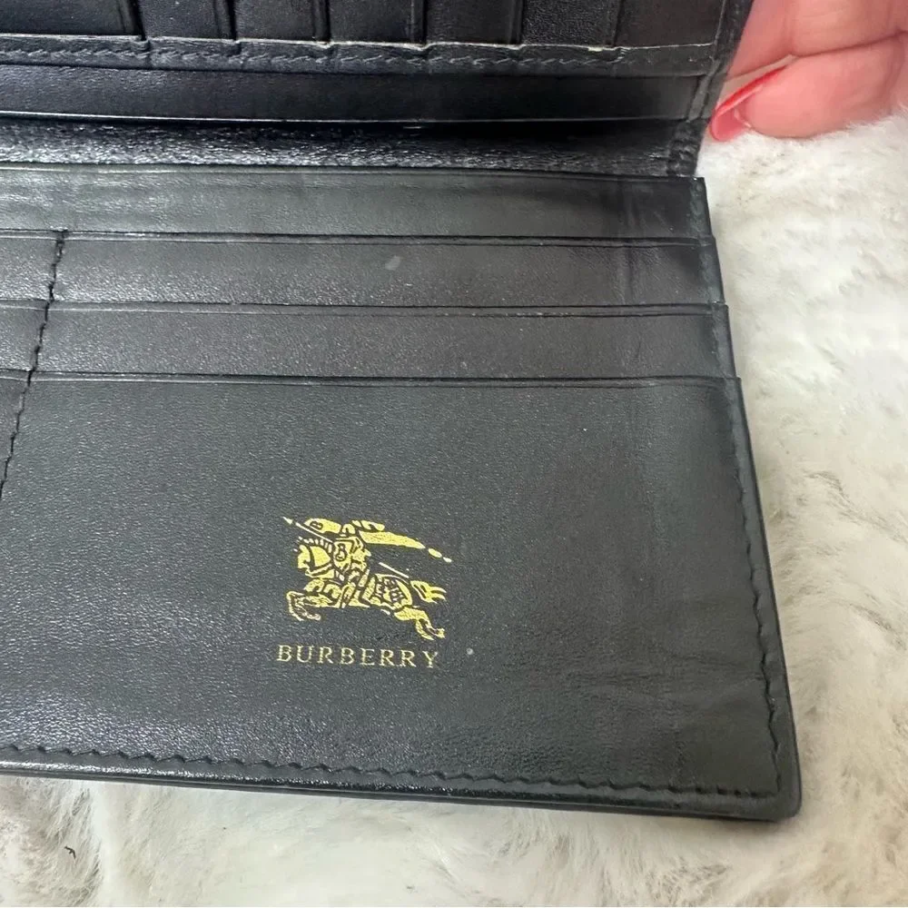 Burberry Haymarket Check Continental Flap Wallet Biege, Black, Red